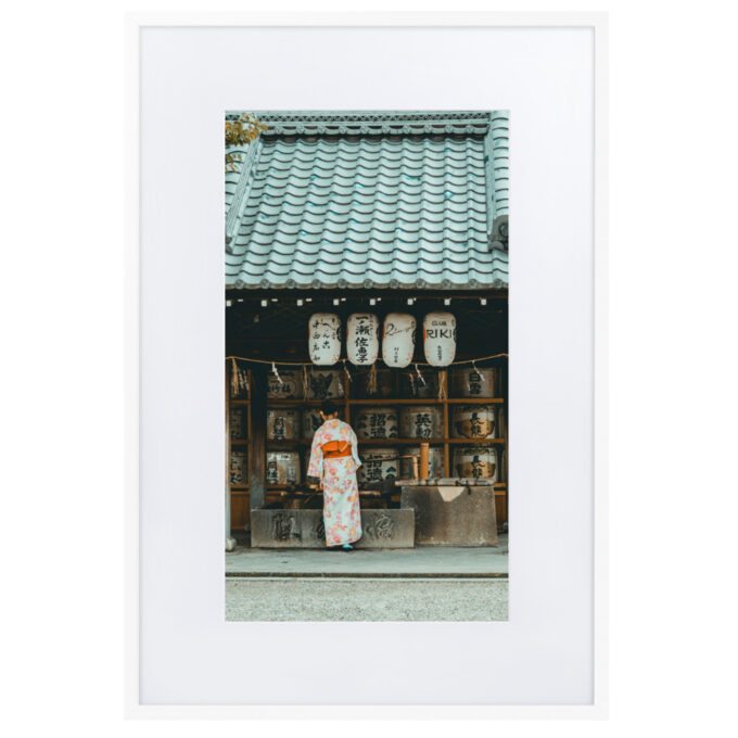 'KYOTO' Matte Paper Framed Poster With Mat